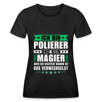 Ich bin Polierer und kein Magier - Frauen Funktions-T-Shirt - Schwarz - Vorne - AI Model Female 172 light (172cm)