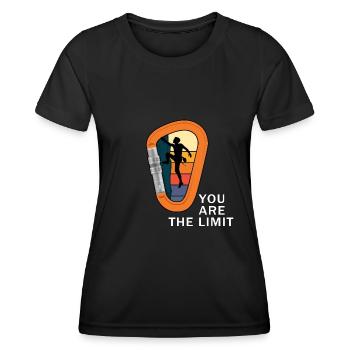 Alpinist climbing carabiner climbing rope alpine - Women's Functional T-Shirt - black - Front - AI Model Female 172 light (172cm)