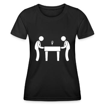 Soccer Table Football Foosball Fun Goal Fan - Women's Functional T-Shirt - black - Front - AI Model Female 172 light (172cm)