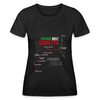 Assietta ridge road | Strada dell'Assietta - Women's Functional T-Shirt - black - Front - AI Model Female 172 light (172cm)
