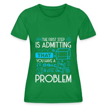 Problem Funny The Lesser Evil - Women's Functional T-Shirt - kelly green - Front - AI Model Female 172 dark (172cm)
