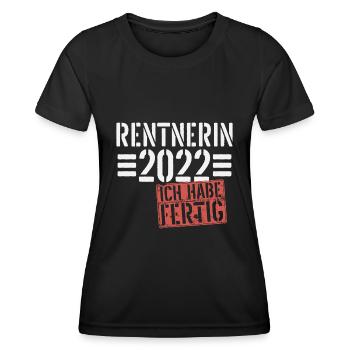 Ruhestand 2022 Rentnerin Spruch Geschenk - Frauen Funktions-T-Shirt - Schwarz - Vorne - AI Model Female 172 light (172cm)