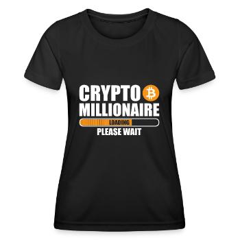 Crypto Investor Blockchain Bitcoin Geschenke - Frauen Funktions-T-Shirt - Schwarz - Vorne - AI Model Female 172 light (172cm)