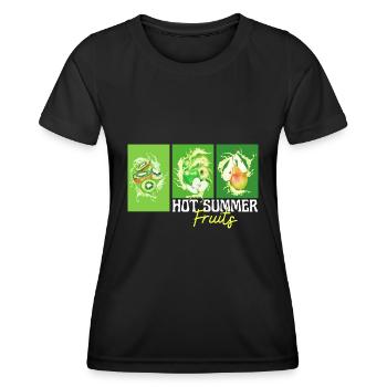 hot summer fruits - Frauen Funktions-T-Shirt - Schwarz - Vorne - AI Model Female 172 light (172cm)