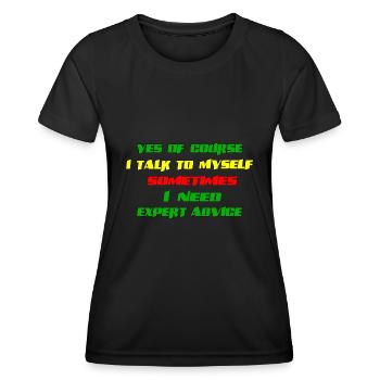funny quotes about me - Women's Functional T-Shirt - black - Front - AI Model Female 172 light (172cm)