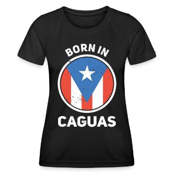 Porto Rico - T-shirt sport Femme - noir - Devant - AI Model Female 172 light (172cm)
