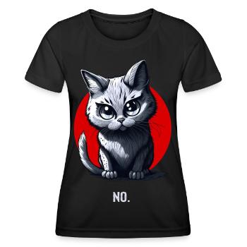 Votre déclaration non dans la conception de chat - T-shirt sport Femme - noir - Devant - AI Model Female 172 light (172cm)