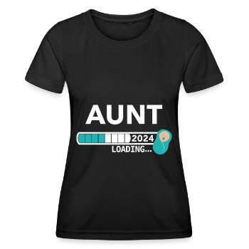Aunt Loading - Frauen Funktions-T-Shirt - Schwarz - Vorne - AI Model Female 172 light (172cm)