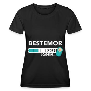 Bestemor2024 - T-shirt sport Femme - noir - Devant - AI Model Female 172 light (172cm)