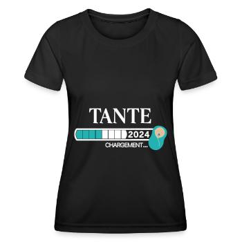 Tante 2024 Chargement - Frauen Funktions-T-Shirt - Schwarz - Vorne - AI Model Female 172 light (172cm)