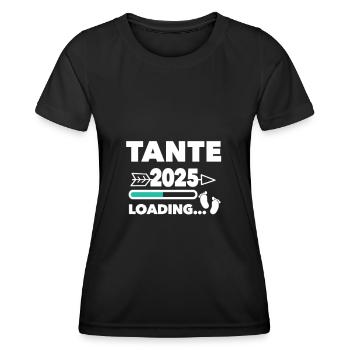 Tante 2025 Loading .... - Frauen Funktions-T-Shirt - Schwarz - Vorne - AI Model Female 172 light (172cm)
