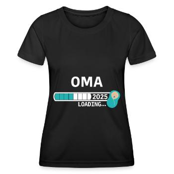Oma 2025 - Frauen Funktions-T-Shirt - Schwarz - Vorne - AI Model Female 172 light (172cm)