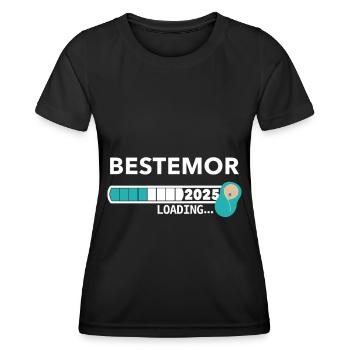 Bestemor 2025 - T-shirt sport Femme - noir - Devant - AI Model Female 172 light (172cm)