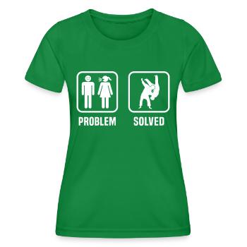 Problem Solved Judo - Women's Functional T-Shirt - kelly green - Front - AI Model Female 172 dark (172cm)