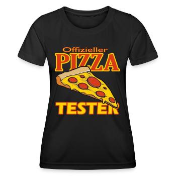 Offizieller Pizza Tester Italien Pizza Liefern - Frauen Funktions-T-Shirt - Schwarz - Vorne - AI Model Female 172 light (172cm)