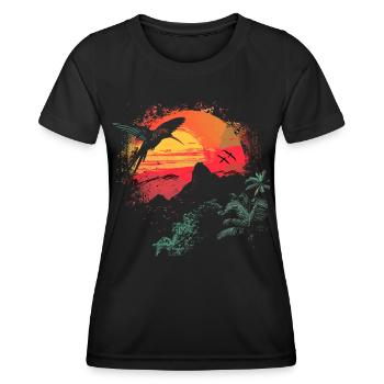 hummingbird, bird, nature, animals, wilderness, nectar - Women's Functional T-Shirt - black - Front - AI Model Female 172 light (172cm)