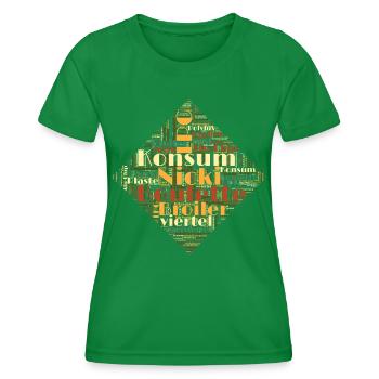DDR Konsum Nicki Broiler Ostalgie Nostalgie - Frauen Funktions-T-Shirt - Kelly Green - Vorne - AI Model Female 172 dark (172cm)
