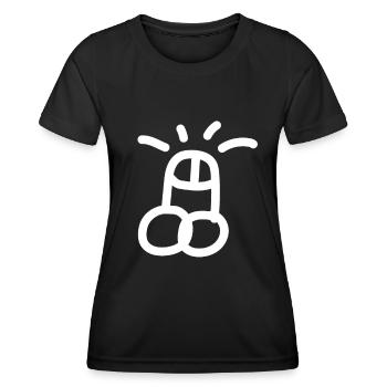 Penis Cock Schwanz Pimmel Symbol - Frauen Funktions-T-Shirt - Schwarz - Vorne - AI Model Female 172 light (172cm)