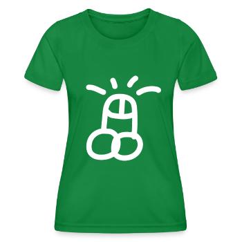 Penis Cock Schwanz Pimmel Symbol - Frauen Funktions-T-Shirt - Kelly Green - Vorne - AI Model Female 172 dark (172cm)