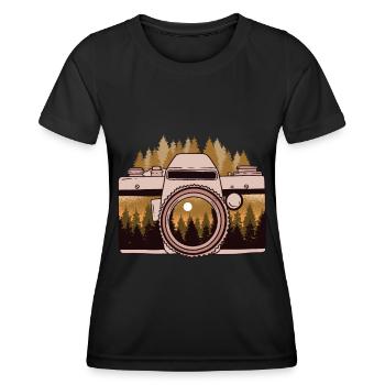 Photographe photographe photographie photo - T-shirt sport Femme - noir - Devant - AI Model Female 172 light (172cm)