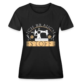 Nähen Handarbeit Schneider - Frauen Funktions-T-Shirt - Schwarz - Vorne - AI Model Female 172 light (172cm)