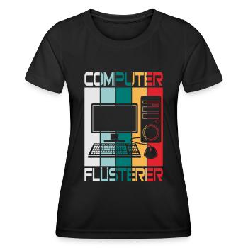 Computer Flüsterer - Frauen Funktions-T-Shirt - Schwarz - Vorne - AI Model Female 172 light (172cm)