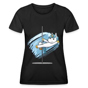 Unicorn pole dancing pole dancing danseur - T-shirt sport Femme - noir - Devant - AI Model Female 172 light (172cm)