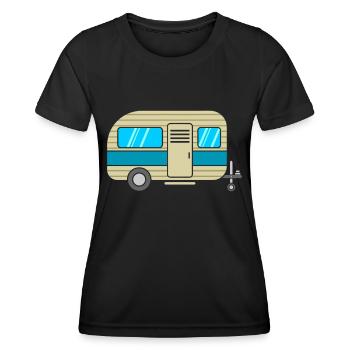 caravane - T-shirt sport Femme - noir - Devant - AI Model Female 172 light (172cm)