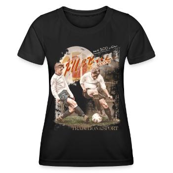 fußball sonne vintage jungs jungen boy must have - Frauen Funktions-T-Shirt - Schwarz - Vorne - AI Model Female 172 light (172cm)