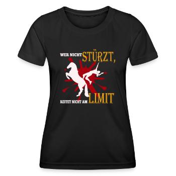 Reiten am Limit - Frauen Funktions-T-Shirt - Schwarz - Vorne - AI Model Female 172 light (172cm)