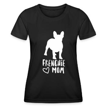 Frenchie maman bouledogue français - T-shirt sport Femme - noir - Devant - AI Model Female 172 light (172cm)