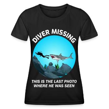 Tauchen Diver Tauchen Schwimmen lustige Sprüche - Frauen Funktions-T-Shirt - Schwarz - Vorne - AI Model Female 172 light (172cm)