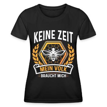 Imker Bienen Keine Zeit mein Volk braucht mich - Frauen Funktions-T-Shirt - Schwarz - Vorne - AI Model Female 172 light (172cm)