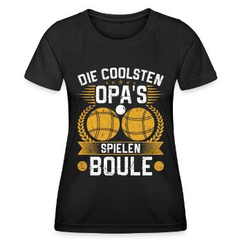 Die coolsten Opa´s spielen Boule Petanque - Frauen Funktions-T-Shirt - Schwarz - Vorne - AI Model Female 172 light (172cm)
