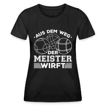 Boule Meister Boule Petanque - Frauen Funktions-T-Shirt - Schwarz - Vorne - AI Model Female 172 light (172cm)