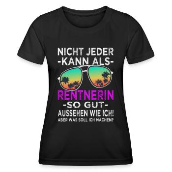 Rentnerin Rente - Geschenk Rentenbeginn Frauen - Frauen Funktions-T-Shirt - Schwarz - Vorne - AI Model Female 172 light (172cm)