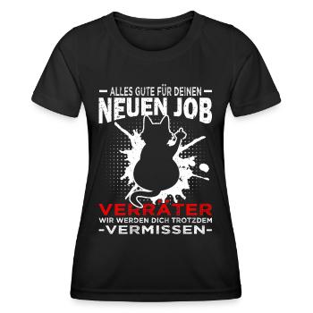 Alles Gute Verräter - Jobwechsel - Frauen Funktions-T-Shirt - Schwarz - Vorne - AI Model Female 172 light (172cm)