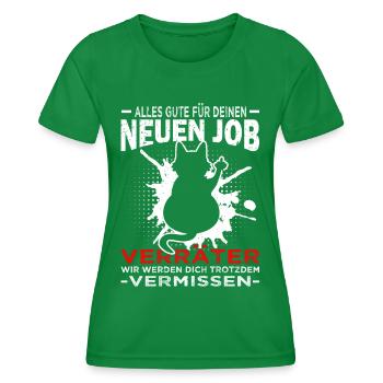 Alles Gute Verräter - Jobwechsel - Frauen Funktions-T-Shirt - Kelly Green - Vorne - AI Model Female 172 dark (172cm)