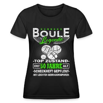 Boule - Boulespieler 60 Jahre - Frauen Funktions-T-Shirt - Schwarz - Vorne - AI Model Female 172 light (172cm)
