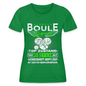 Boule - Boulespieler 35 Jahre - Frauen Funktions-T-Shirt - Kelly Green - Vorne - AI Model Female 172 dark (172cm)