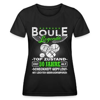 Boule - Boulespieler 80 Jahre - Frauen Funktions-T-Shirt - Schwarz - Vorne - AI Model Female 172 light (172cm)