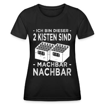 Nachbar - Nachbarin - Nachbarschaftsgeschenk - Frauen Funktions-T-Shirt - Schwarz - Vorne - AI Model Female 172 light (172cm)