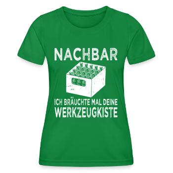 Nachbar - Nachbarin - Nachbarschaftsgeschenk - Frauen Funktions-T-Shirt - Kelly Green - Vorne - AI Model Female 172 dark (172cm)