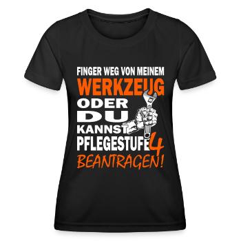Industriemechaniker - Schrauber - Handwerker - Frauen Funktions-T-Shirt - Schwarz - Vorne - AI Model Female 172 light (172cm)
