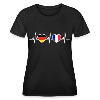 Deutschland und Frankreich France Französisch - Frauen Funktions-T-Shirt - Schwarz - Vorne - AI Model Female 172 light (172cm)