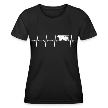 Camion benne basculante Camion à benne basculante - T-shirt sport Femme - noir - Devant - AI Model Female 172 light (172cm)