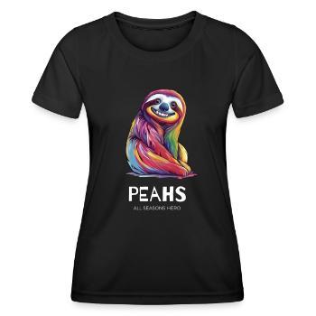 Funny outfit for optimists, sloth, sloth - Women's Functional T-Shirt - black - Front - AI Model Female 172 light (172cm)