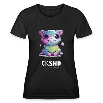 Funny outfit for stressed, stubborn, cat - Women's Functional T-Shirt - black - Front - AI Model Female 172 light (172cm)