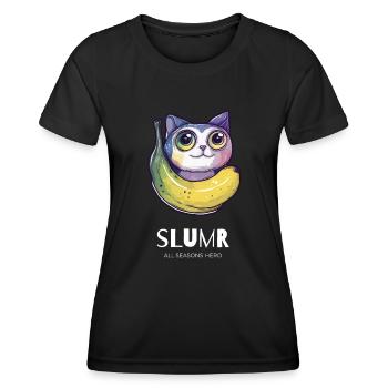 Funny outfit for slime, banana, cat - Women's Functional T-Shirt - black - Front - AI Model Female 172 light (172cm)