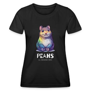 Funny outfit for optimists, capybara, rat - Women's Functional T-Shirt - black - Front - AI Model Female 172 light (172cm)